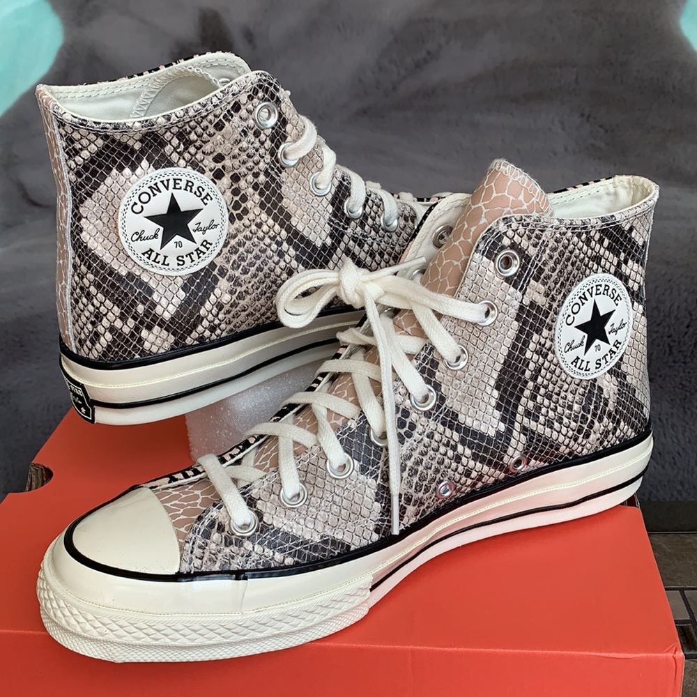 CONVERSE CHUCK 70 HI BLACK/EGRET/CHAMPAGNE TAN MEN - Picture 3 of 16